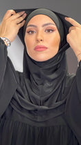 Carica l'immagine nel visualizzatore della galleria, Hijab, chador, velo, turbante, foulard, copricapo, musulmano, islamico, sciarpa, Hijab pronto con cuffia a tubo