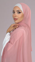 Carica l'immagine nel visualizzatore della galleria, Chiffon crepe Hijab Soft Rose