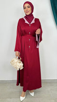 Carica l'immagine nel visualizzatore della galleria, Abito stile jallaba bordeaux