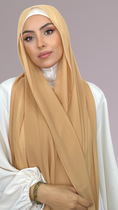 Carica l'immagine nel visualizzatore della galleria, Hijab Chiffon Crepe Sabbia dorata