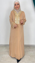 Carica l'immagine nel visualizzatore della galleria, Qaftan basic con ricami sabbia