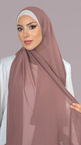 Carica l'immagine nel visualizzatore della galleria, Chiffon crepe Hijab Antique Rose