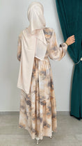 Carica l'immagine nel visualizzatore della galleria, Vestito marble con balze sabbia