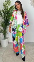 Carica l'immagine nel visualizzatore della galleria, Completo con Fantasia, completo colorato, fantasia, nero rosa blu arancio verde, origami, donna musulmana, completo per ragazzine, Hijab paradise