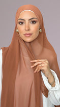 Carica l'immagine nel visualizzatore della galleria, Hijab Chiffon crepe Nocciola