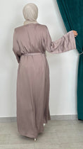 Carica l'immagine nel visualizzatore della galleria, Abaya Satistripes maniche pieghettate