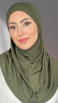 Carica l'immagine nel visualizzatore della galleria, Hijab, chador, velo, turbante, foulard, copricapo, musulmano, islamico, sciarpa, Hijab pronto con cuffia a tubo