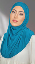 Carica l'immagine nel visualizzatore della galleria, Hijab, chador, velo, turbante, foulard, copricapo, musulmano, islamico, sciarpa, Hijab pronto con cuffia a tubo