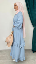 Bild in Galerie-Betrachter laden, Ruffle Flow Dress Cloud Blue - Hijab Paradise