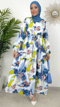 Carica l'immagine nel visualizzatore della galleria, Dress Con Fantasia azzurro - marble - donna musulmana, donna, Hijab, Hijab paradise, fantasia,
