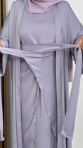 Carica l'immagine nel visualizzatore della galleria, Abaya incrociata due pezzi