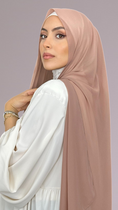 Carica l'immagine nel visualizzatore della galleria, Hijab Chiffon Crepe Rosargento