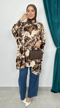 Cargar la imagen en la vista de la galería, Camicia Oversize Marble Chic crema