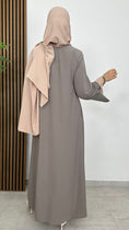 Carica l'immagine nel visualizzatore della galleria, Abaya bicolour Talpa maniche beige