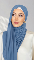 Bild in Galerie-Betrachter laden, Jersey Hijab - Ciano - Hijab Paradise