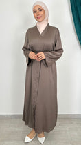 Carica l'immagine nel visualizzatore della galleria, Abaya Classic Satistripes maniche strass Y