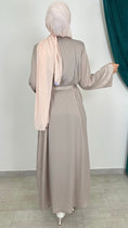 Carica l'immagine nel visualizzatore della galleria, Abaya Classic Satistripes maniche strass Y