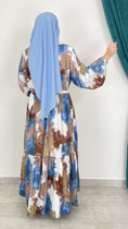 Carica l'immagine nel visualizzatore della galleria, Abito mulatto con balze azzurro