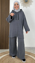 Bild in Galerie-Betrachter laden, Completo warm hood - Hijab Paradise- completo sportivo- ragazza sorridente - donna musulmana -vans - hijab - chiffon - completo grigio