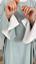 Carica l'immagine nel visualizzatore della galleria, Abaya Bicolour Manica White