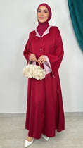 Carica l'immagine nel visualizzatore della galleria, Abito stile jallaba bordeaux