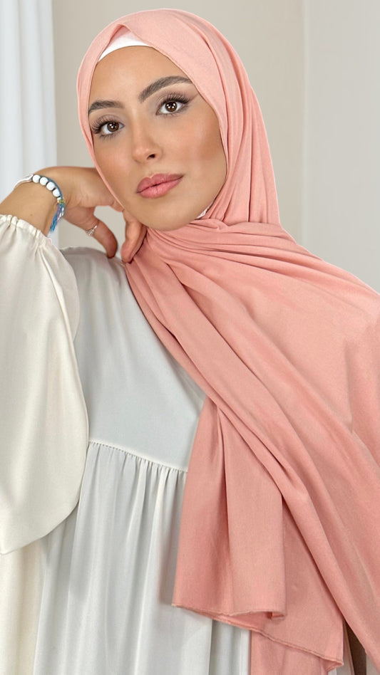 Hijab Jersey Blushing Bride-orlo Flatlock - Hijab Paradise Hijab, chador, velo, turbante, foulard, copricapo, musulmano, islamico, sciarpa, 