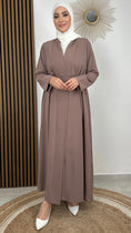 Carica l'immagine nel visualizzatore della galleria, Kimono, aperto, tinta unita, Hijab Paradise, cintura in vita, maniche larghe, vestito islamico, vestito modest,