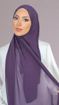 Carica l'immagine nel visualizzatore della galleria, Chiffon crepe Hijab Plum