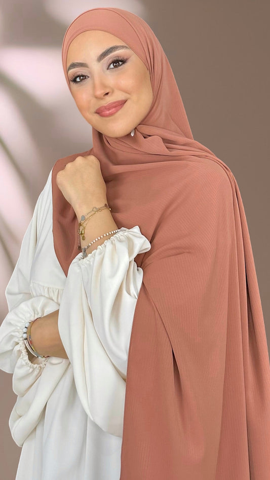 Striped Hijab - Hijab Paradise -Hijab Pronto da mettere - hijab rigato - elastico dietro - donna musulmana - foulard -copricapo- abaya palloncino - sorriso 