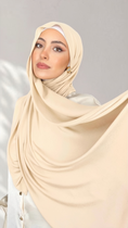 Bild in Galerie-Betrachter laden, Jersey Hijab - Crema - Hijab Paradise