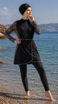 Carica l'immagine nel visualizzatore della galleria, Burkini Marina Flow – nero - Hijab Paradise