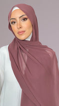 Carica l'immagine nel visualizzatore della galleria, Hijab Chiffon crepe Malva