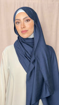 Cargar la imagen en la vista de la galería, Hijab Cotone e Lino blu notte