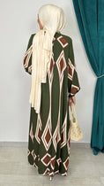 Load image into Gallery viewer, Abito lungo geometrico Verde - Hijab Paradise