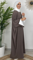 Carica l'immagine nel visualizzatore della galleria, Abaya Bicolour Manica White