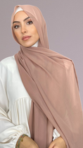 Carica l'immagine nel visualizzatore della galleria, Hijab Chiffon Crepe Rosargento