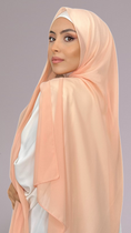 Charger l'image dans la visionneuse de la galerie, Hijab Mousseline Crêpe Doré Beige