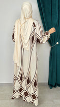 Bild in Galerie-Betrachter laden, Abito lungo geometrico Beige - Hijab Paradise