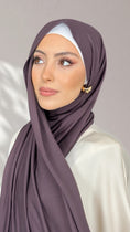Carica l'immagine nel visualizzatore della galleria, Jersey Hijab - Brown velvet