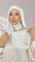 Carica l'immagine nel visualizzatore della galleria, Jersey Hijab - Bianco panna