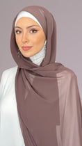 Carica l'immagine nel visualizzatore della galleria, Chiffon crepe Hijab - Mauve Dust
