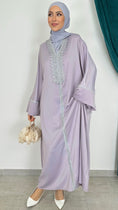 Carica l'immagine nel visualizzatore della galleria, Abito Qaftan ricami argento lilla