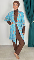 Carica l'immagine nel visualizzatore della galleria, Pareo per Burkini Blossom Veil - Azzurro
