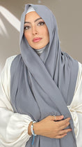 Carica l'immagine nel visualizzatore della galleria, Hijab PREMIUM CHIFFON Grigio Scuro - Hijab Paradise