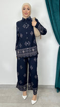 Carica l'immagine nel visualizzatore della galleria, Embroidered Set Blu Notte - Hijab Paradise