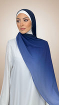 Carica l'immagine nel visualizzatore della galleria, Ombre Flow Hijab Midnight Blue