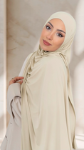 Cargar la imagen en la vista de la galería, Bamboo Hijab Beige Crema - Hijab Paradise