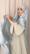 Cargar la imagen en la vista de la galería, Hijab Cotone e Lino grigio chiaro