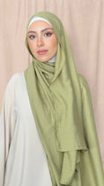 Cargar la imagen en la vista de la galería, Hijab Cotone e Lino verde avocado