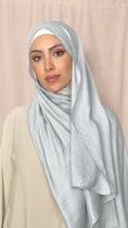 Cargar la imagen en la vista de la galería, Hijab Cotone e Lino grigio chiaro